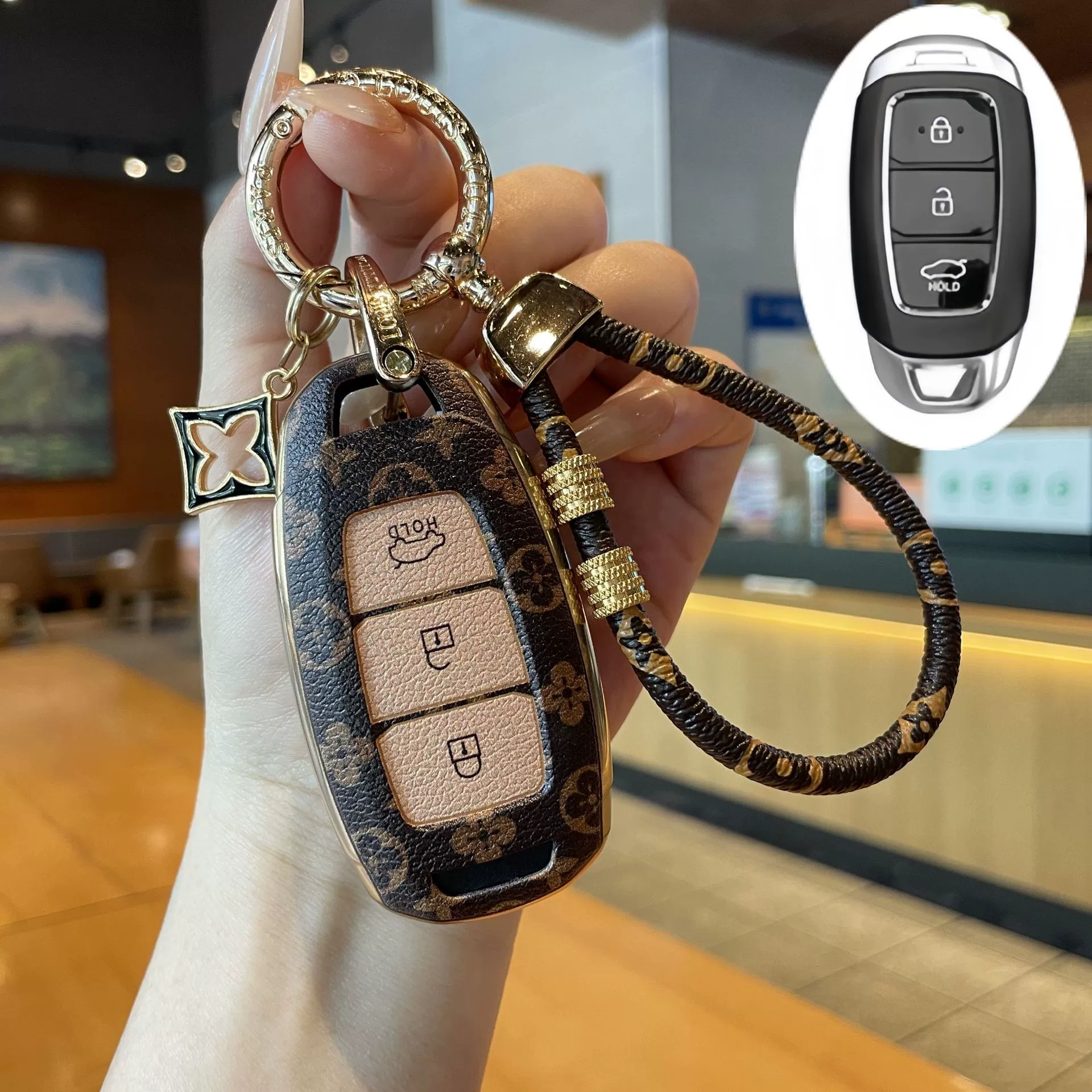 Ключевой чехол Hyundai ix35/ix25, новый Festa знаменитая картинка, Musa, легкая роскошь, Sonata против падения, Wins Daangsino