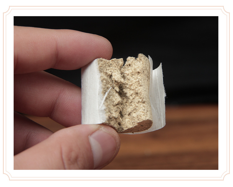 Moxa Cones Ai Zhu 108 Pieces Five Year Aged Mugwort Wool Moxibustion Cones for Warming Therapy in use