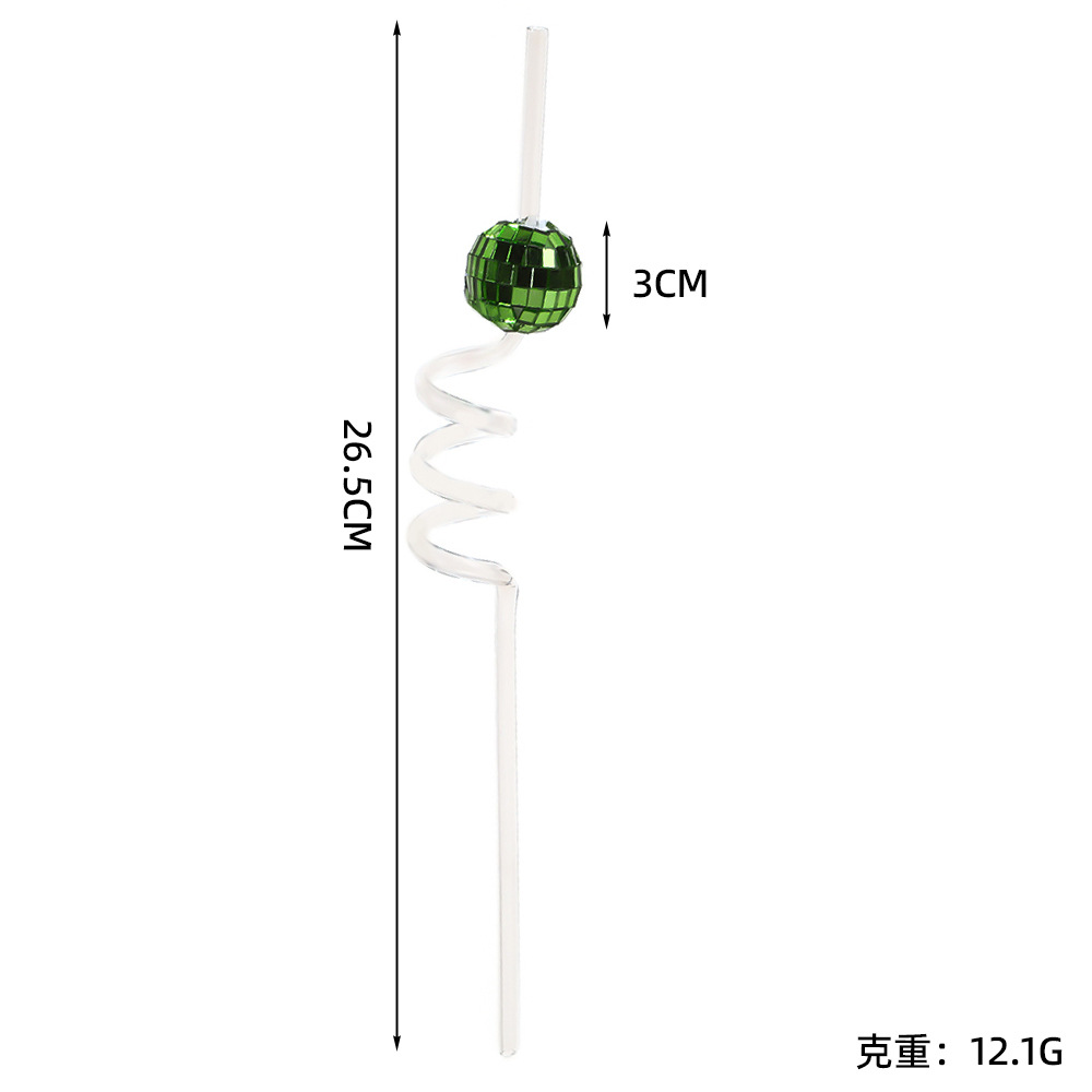 Venta caliente transfronteriza paja de bola de espejo imagen principal creativa fiesta disco bola paja decoración de fiesta de cumpleaños de Navidad