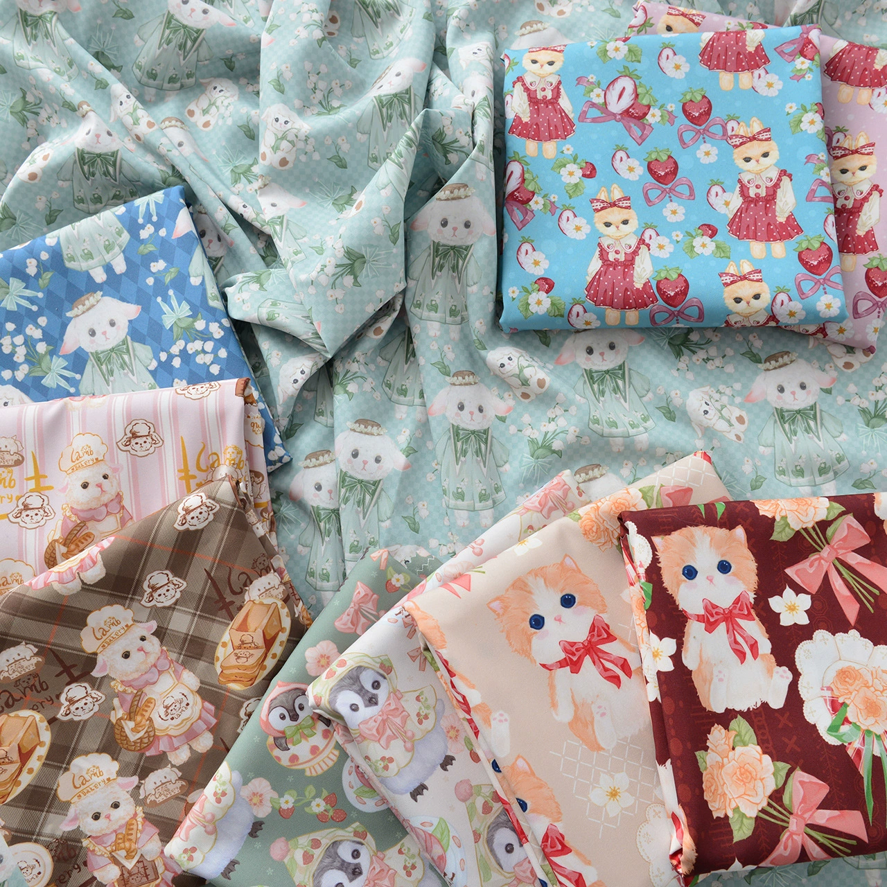 Cartoon cloth, skirt, Lolita style