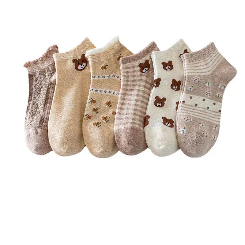 Calcetines de mujer primavera y verano, nuevas calcetines de mujer delgadas, calcetines de barco poco profundos, calcetines de mujer lindos, rosa, calcetines de calcetines de mujer.