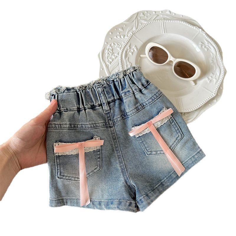 Pantalones cortos de mezclilla de siete niñas de limón salado verano nuevo estilo para niños estilo occidental moda bebé delgado pantalones casuales sueltos image 6