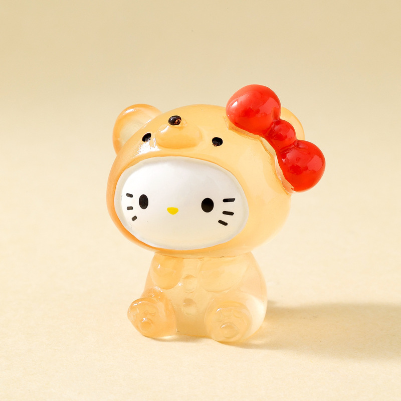 漫画発光クマサンリオかわいい人形樹脂工芸品小さな装飾品ライブブロードキャストブラインドバッグ卸売|undefined