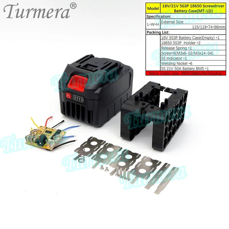 21V リチウム電動レンチバッテリーアクセサリー 18650 バッテリーボックス 5 セクション 10 セクション 15 セクション保護ボードシェルアクセサリー|undefined