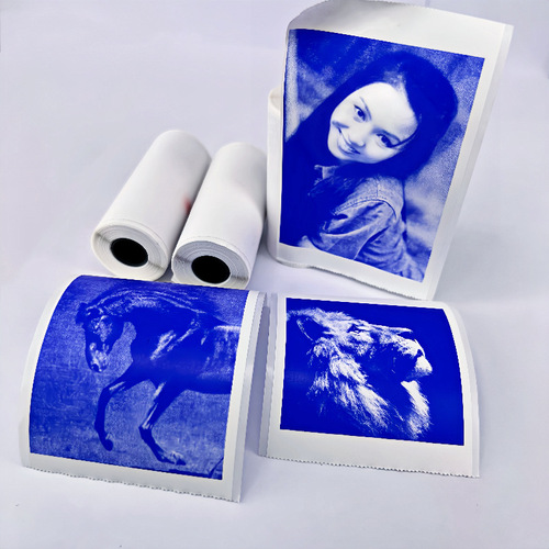 temu cross-border 5725 colored self-adhesive sticker paper for children's camera error correction printer label paper, heat-sensitive sticker paper