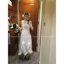 【4.25日 早10点上新 抢先加购】MONA 白色背心上衣 泡泡袖连衣裙