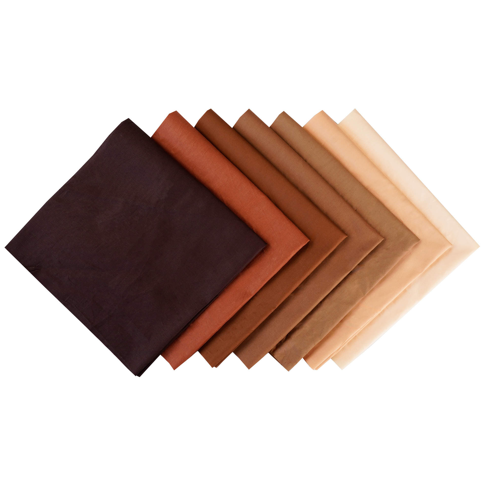 咖啡色纯色斜纹拼布布组