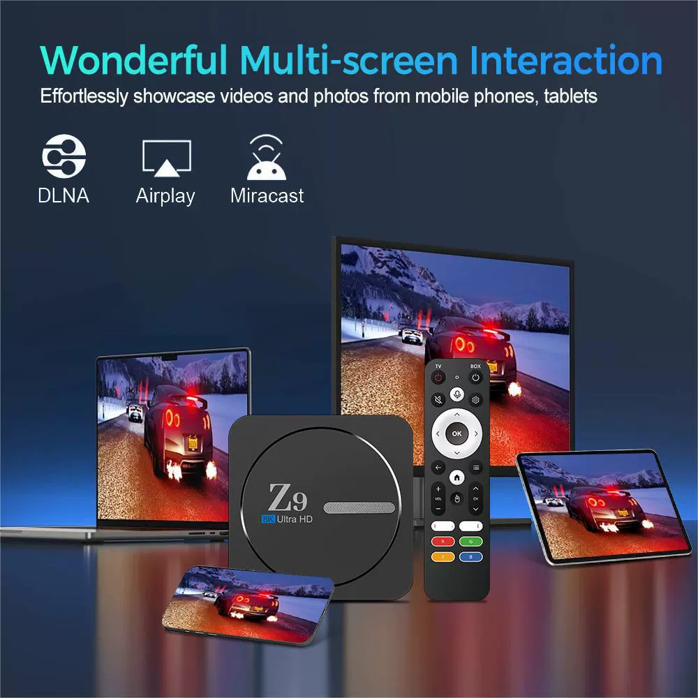 Граница-cross Cross-border новый Z9 сет топ бокс RK3528 чип двойной диапазон 5GWiFi Bluetooth голос ANDROIDTVBOX