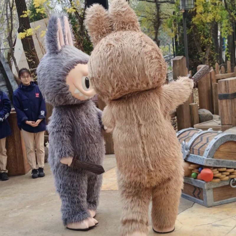 拉布布卡通人偶服装充气labubu道具泡泡玛特精灵兔子zimomo玩偶服