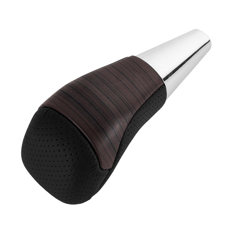 Adecuado para Toyota dominante Prado grano de madera marrón oscuro mango de cambio cabeza del engranaje del coche cabeza de cambio modificación Accesorios image 4