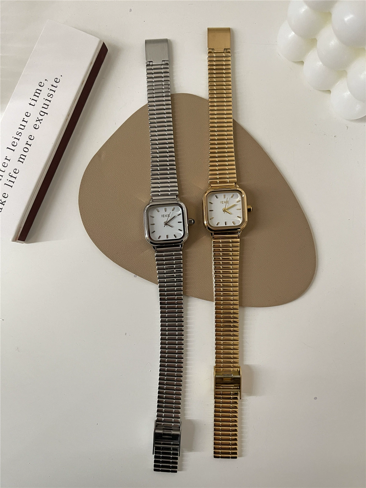 IEKE Small fashionable dial, quartz steel belt, watch, light luxury style, 2022 collection