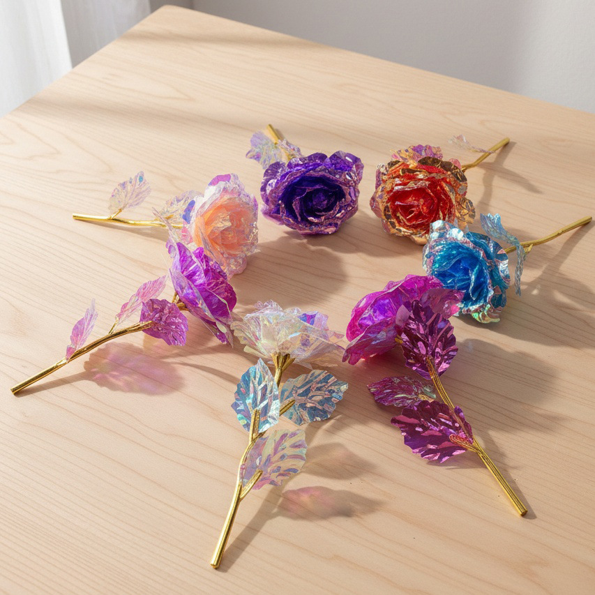 Regalos transfronterizos del Día de San Valentín, flores de oro, flores de flores de