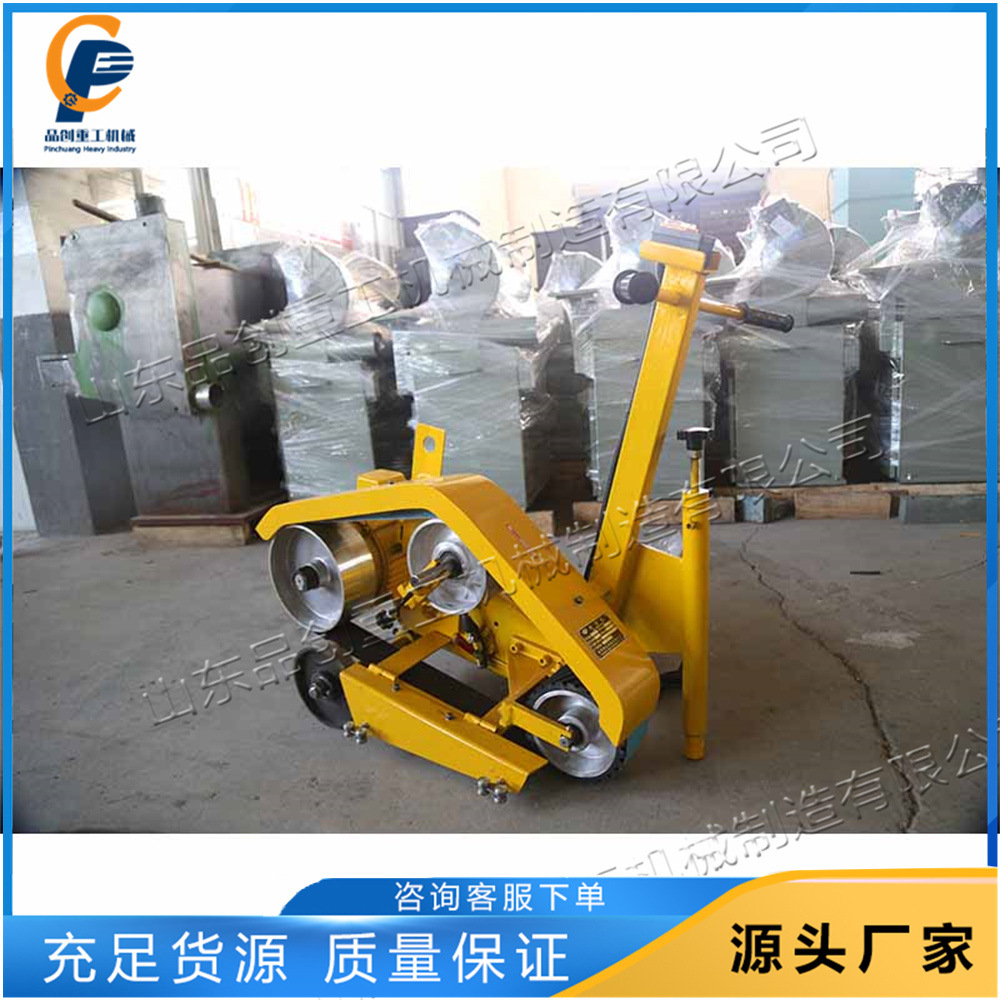 拼接钢板焊缝余高磨平机 平面焊点砂带抛光机 手推式钢板打磨机