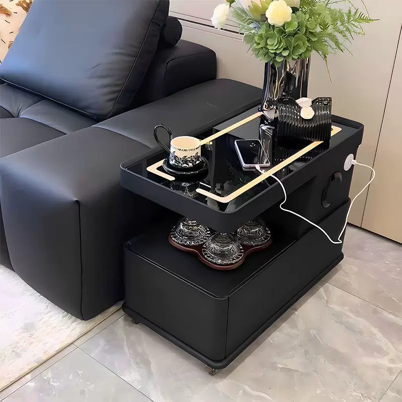 沙发边柜智能移动茶几现代简约阳台边柜轻奢客厅移动侧边几床头柜