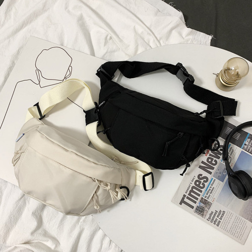 New Japanese style Harajuku workwear small shoulder bag waist bag Korean version ins Hong Kong style retro male and female student couple chest bag
