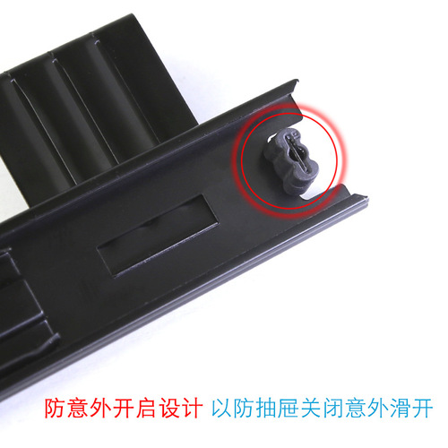 Manufacturer wholesale drawer slide three-section rail cushioned track guide rail thickened keyboard tray ball bearing slide track groove rail
