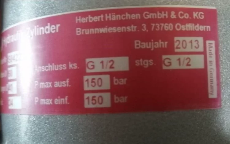 Гидравлический цилиндр Haenchen / гидравлический клапан Высокое значение сопротивления высокому давлению, точная регулировка, длительный срок службы