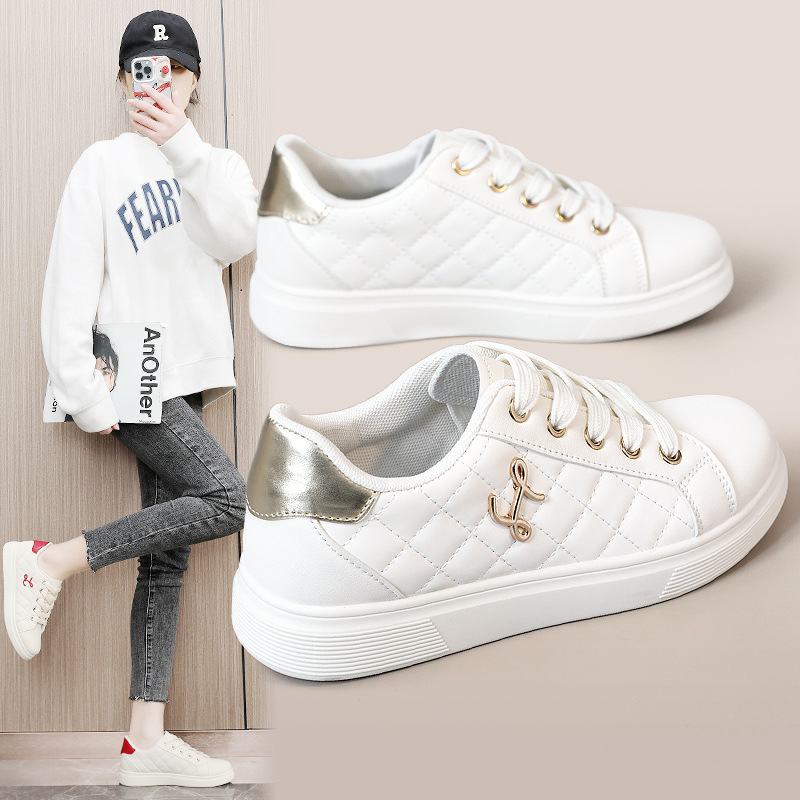 Clearance KT257 New 2025 Spring and Autumn Women's Shoes Board Shoes Casual Low-top Height Increase Simple College Fashion Students