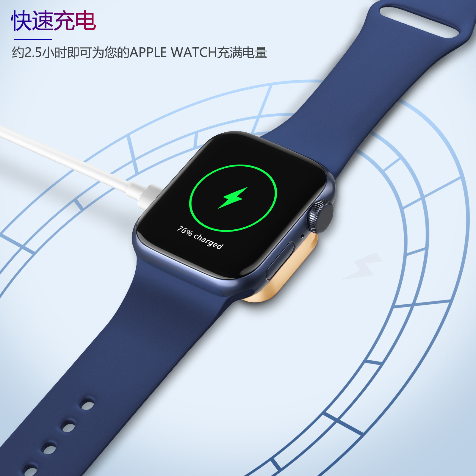 Carga rápida de 5w para Apple Watch AppWatch magnético inalámbrico Carga de Samsung Mini Cargador portátil transfronterizo