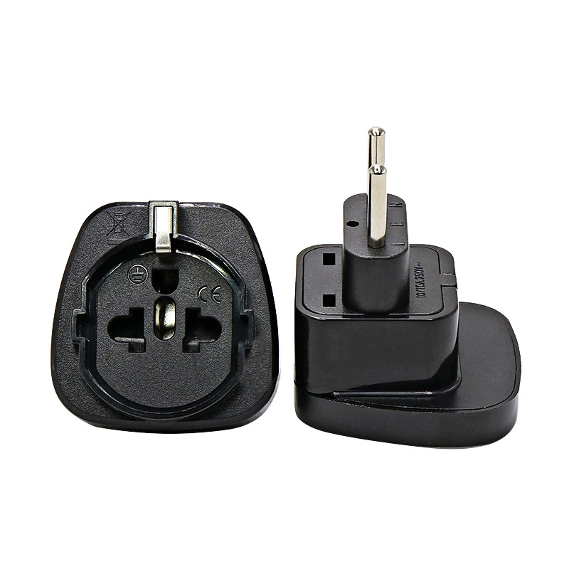 Cross-border supply all-copper SD-9C European standard conversion plug 4.0-pin European to American conversion socket CE certification
