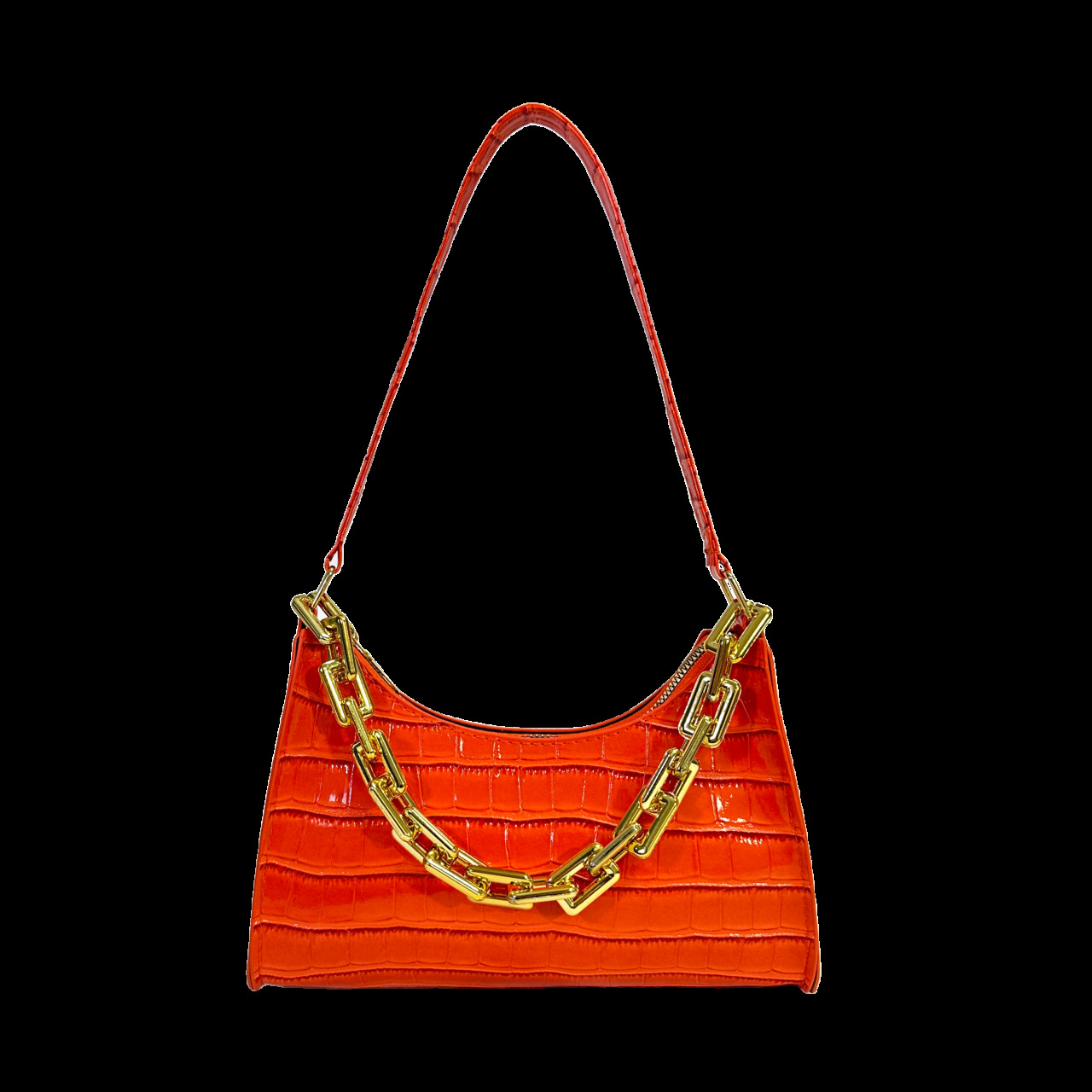 Bolso de axila con patrón de cocodrilo 2025 nuevo bolso de comercio exterior del sudeste asiático bolso de cercanías bolso de hombro de todo fósforo de moda femenina