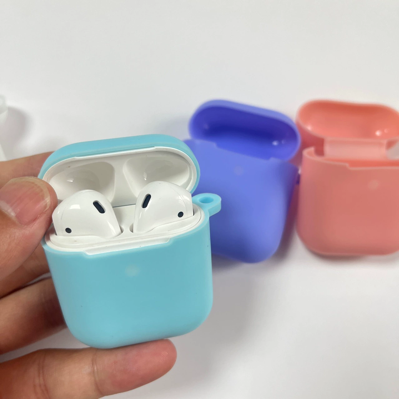 Apple airpods 1 поколения 2 поколения простой силиконовый чехол для наушников ультратонкий защитный чехол оптом изменение цвета источник производителей