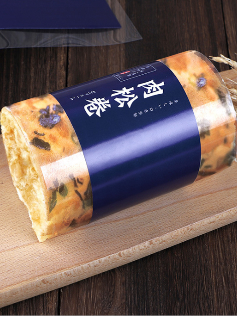 Red red perfumado queso de pino de carne de pino de pino de montaña de pastel japonés horneado envase transparente desechable autoadhesivo borde