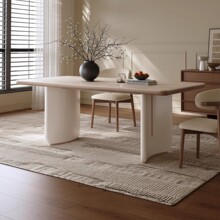 岩板极简餐桌椅组合家用小户型现代简约设计师高级感轻奢实木饭桌