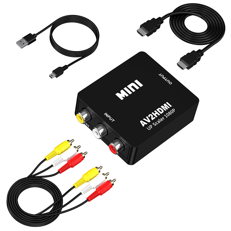 Transfronterizo AV a convertidor de vídeo HDMI 1080p tres Lotus RCA juego de vigilancia Set-Top Box transferencia TV