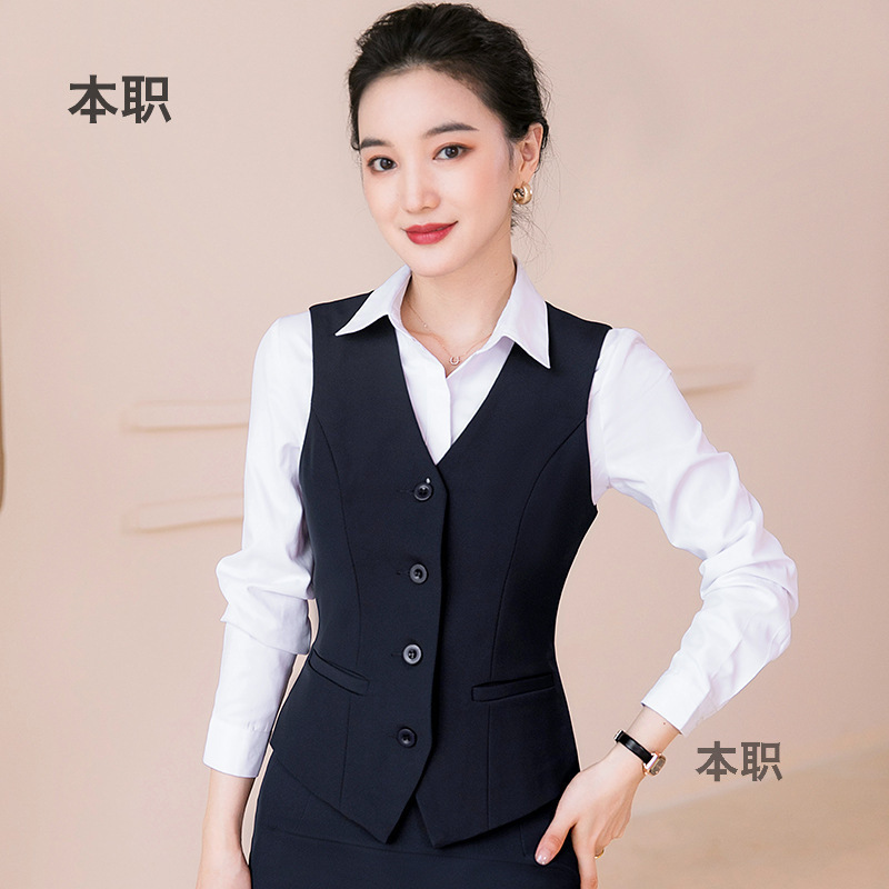 [Waiter Commuting] Women's Spring and Autumn Xizang Green Vest Sales Business Work Clothes Vest suit Hotel Pants