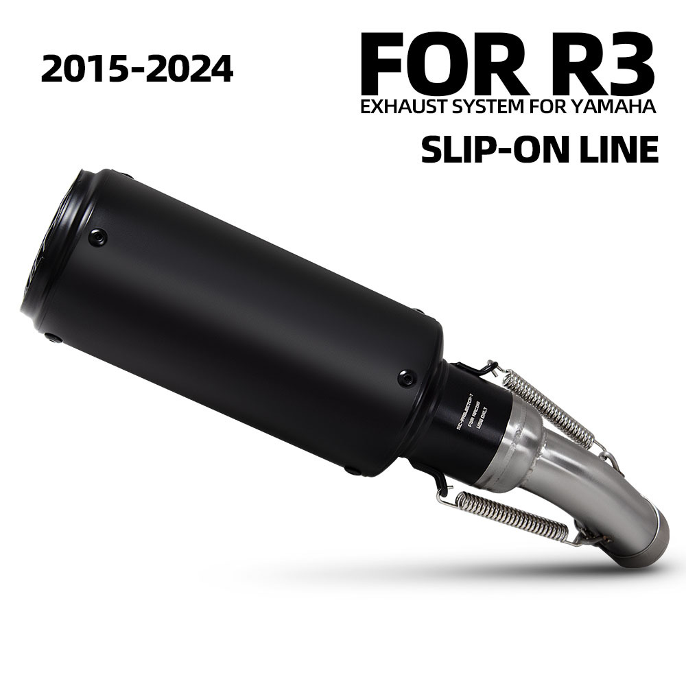Suitable for Motorcycle Modified Exhaust Pipe R3 Stainless Steel Middle Section Sc Scorpion Barrel Tail Section 15-24 Years