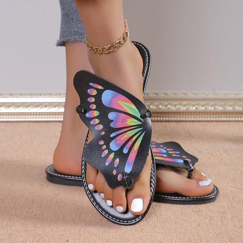 Women's Summer Sandals, Flat, Fashionable, Slip-On Roman Style, Wish, Plus Size 43, Beach Shoes, High Volume