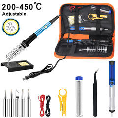 US, Europe and UK regulations 806 adjustable temperature electric soldering iron soldering tool kit 15 pieces set 60W internal heating soldering iron 936 tools
