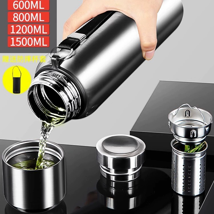 Термос из нержавеющей стали 316, мужская кружка для воды, чайник большой емкости, цельностальной термос, кружка для холодной воды, автомобильная бутылка