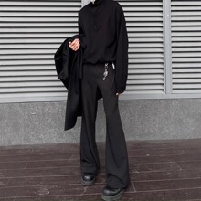 DM Tenacious cleanfit美式复古简约休闲宽松显瘦拖地微喇西裤男