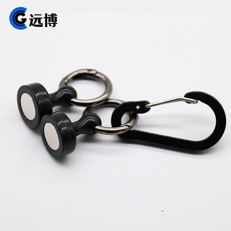 Camping pesca alpinismo imán primavera hebilla magnética hebilla al aire libre de alta calidad fuerte mosquetón magnético fuerte hebilla colgante rápida