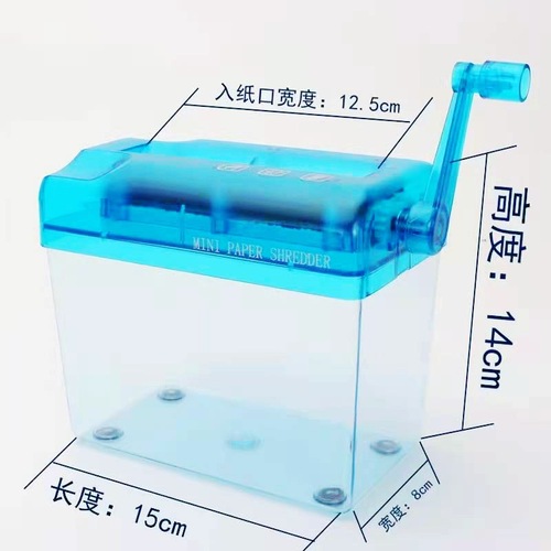 Cross-border hot-selling office home A6 mini manual shredder desktop hand-cranked document shredder directly supplied from the manufacturer