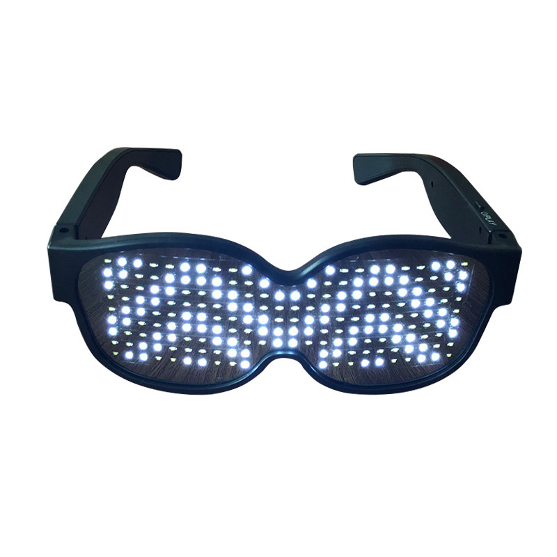 Animación de pantalla LED gafas luminosas tema bar fiesta LED flash gafas APP tecnología gafas a todo color image 6