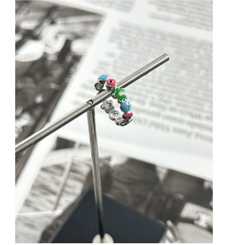 Sunburst Colourful Glazed Flower Bracelet Adjustable Jewellery_voghion.com