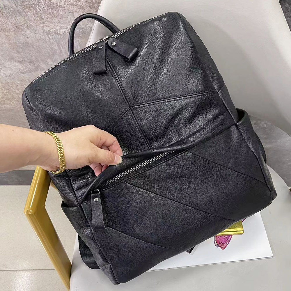 Leather Backpack, Cowhide Women's Backpack, Fashionable And Versatile Soft Leather Women's Bag_voghion.com
