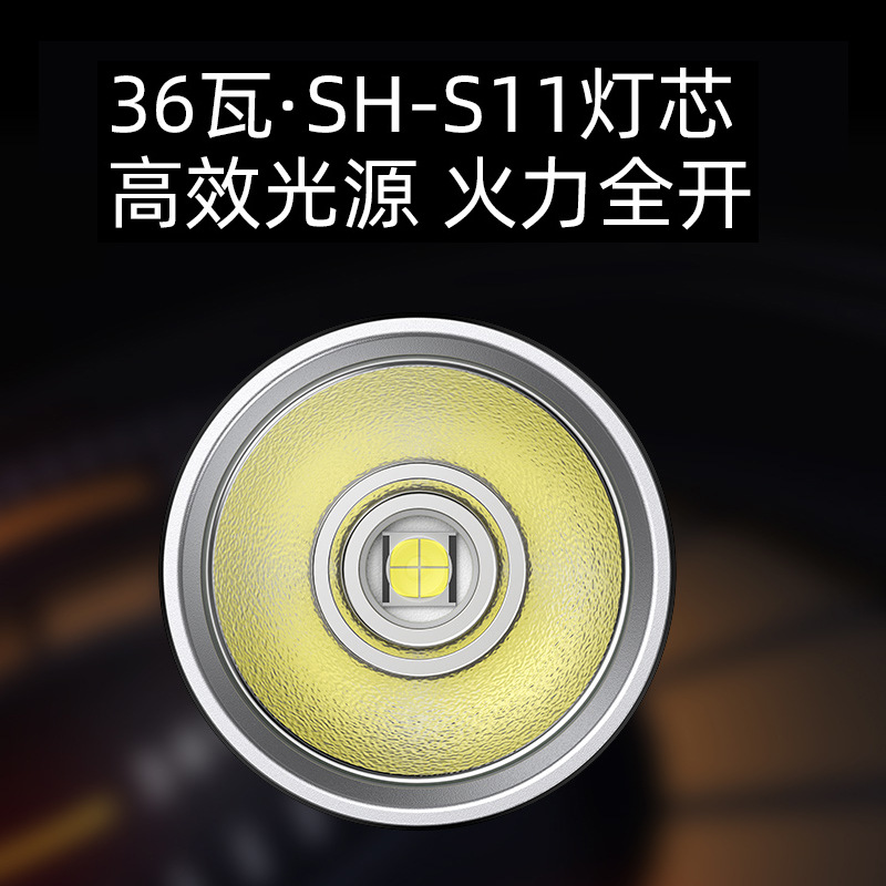 Superfire Shenhuo gran capacidad brillante al aire libre camping montañismo Búsqueda de rescate luz fuerte linterna D18