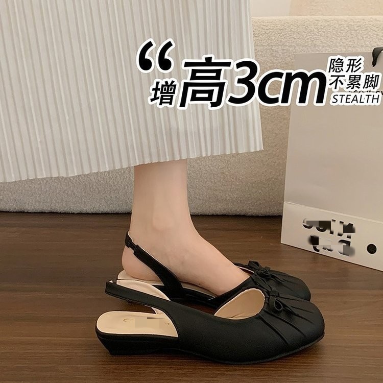 Sandalias de tacones bajos de plata francesas para mujeres 2026 nueva primavera y verano con falda Mary Zhao zapatos de talón alto