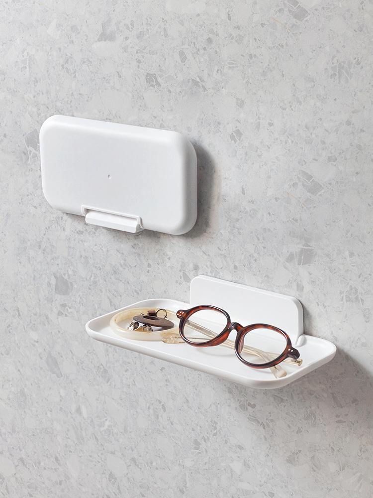 Foldable Wall Storage Rack Bedside Mobile Phone Storage Rack Wall-Mounted Organizer Bedside Storage Rack Without Drilling