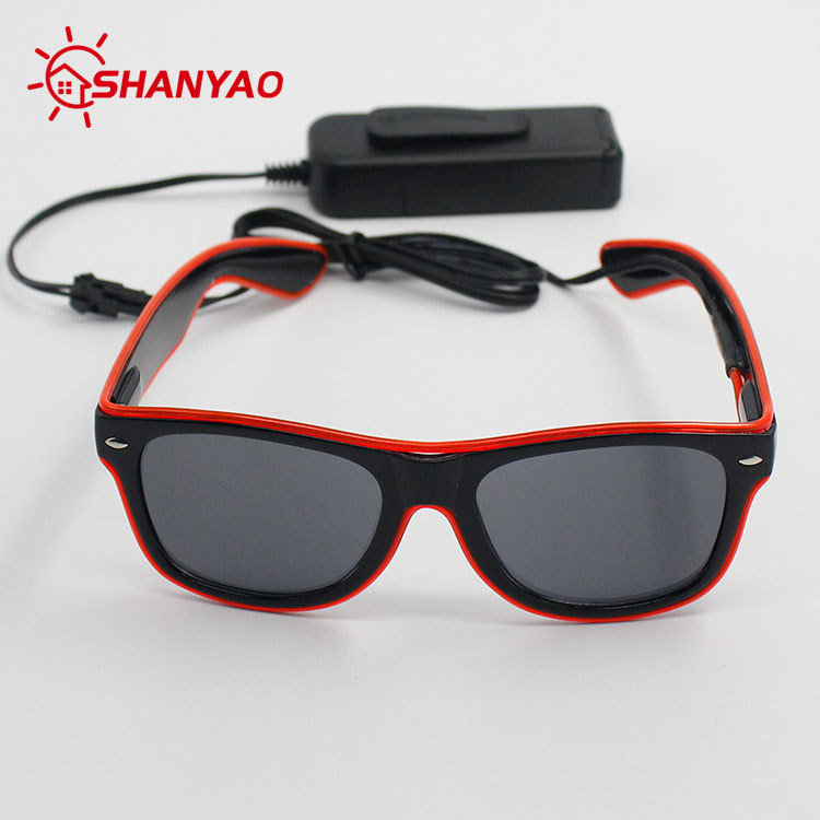 Gafas luminosas EL para baile y entretenimiento, moda, accesorios animación