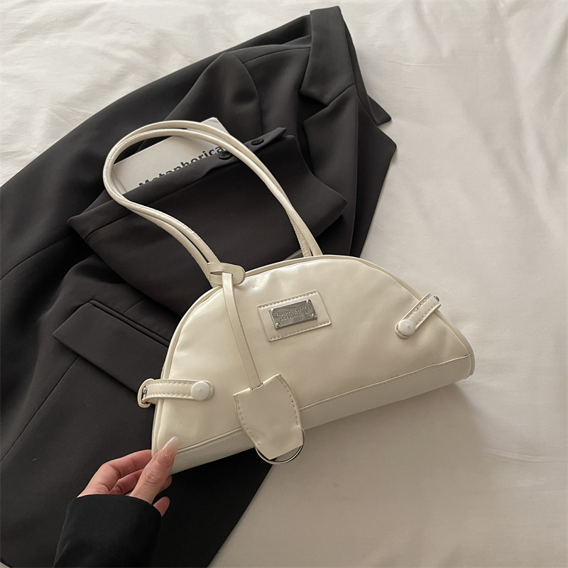 Damen Retro Schultertasche Bowling Bag Für Den Alltag_voghion.com