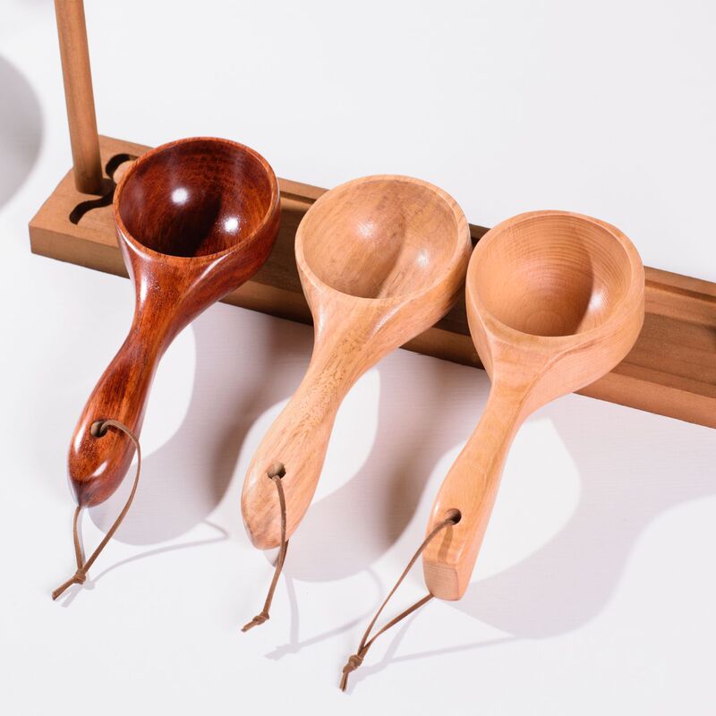 Wooden Spoon for Eating Snail Noodles, Drinking Soup, Scooping Rice Porridge, Serving Soup, Household Wooden Ladle, Japanese Simple Style