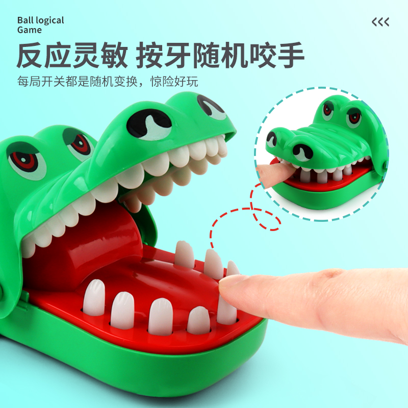 Free Shipping for Children's Finger-Biting Crocodile, Dinosaur, Tooth-Pulling Shark Prank Stress-Relief Toys