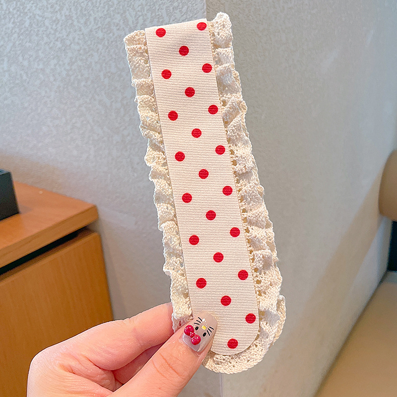 Velcro cinta de cabello frangeas de cabello roto acabado artefacto de publicación diaria uso exterior de banda de cabello universal fuera de la red banda de cabeza roja