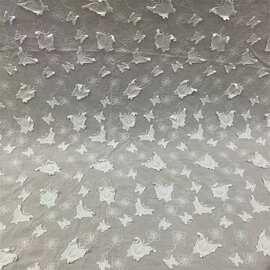 全棉立体蝴蝶棉布花边服装连衣裙时装面料新款Embroidery Fabri