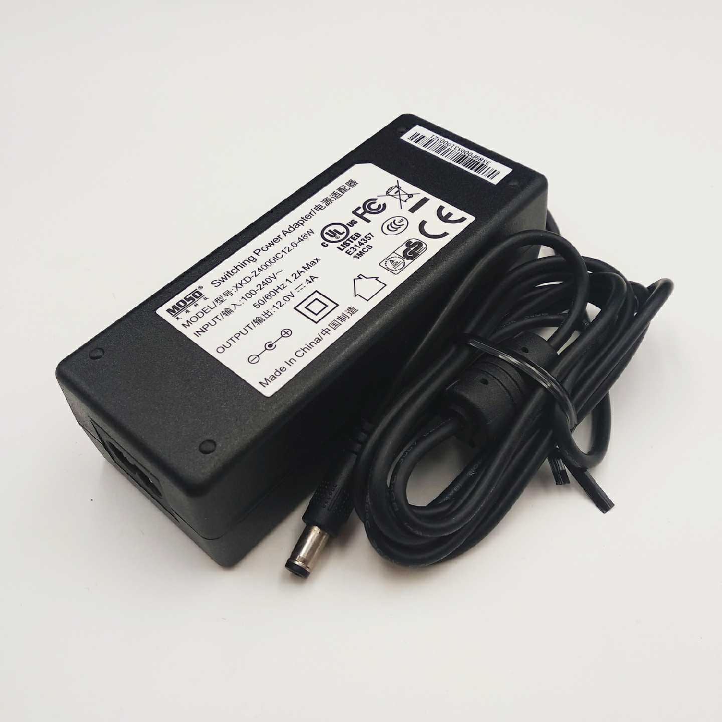 原装MOSO工业级电源适配器XKD-Z4000IC12.0-48W 5.5*2.5接口12V4A